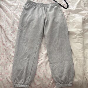 Gray sweatpants